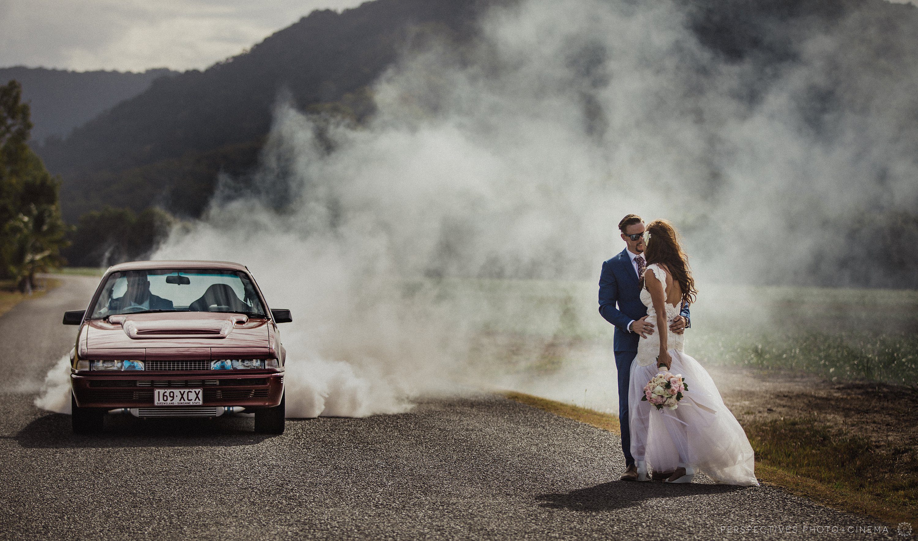burnout wedding photos Cairns
