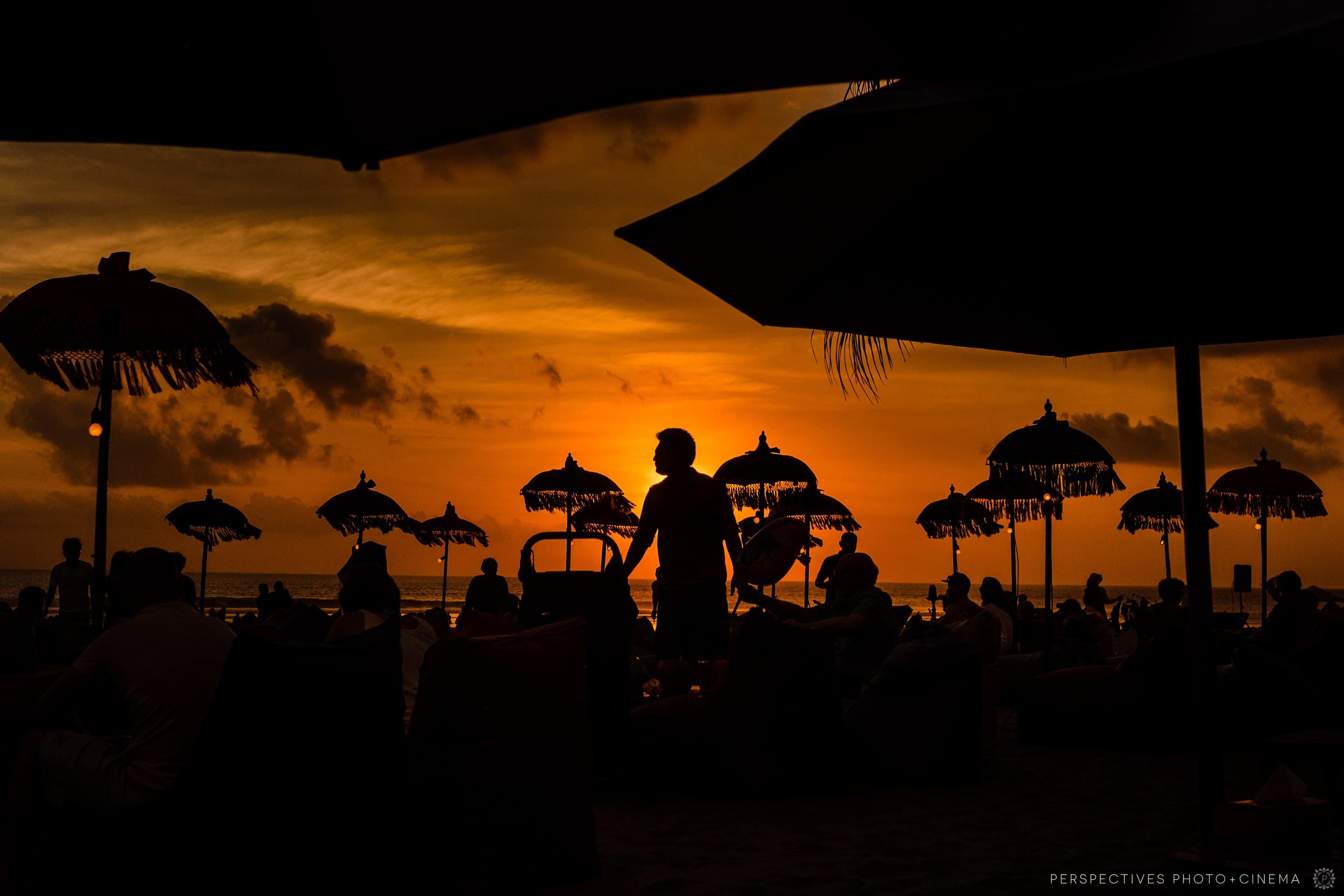 Sunset at La Plancha Beach in Seminyak