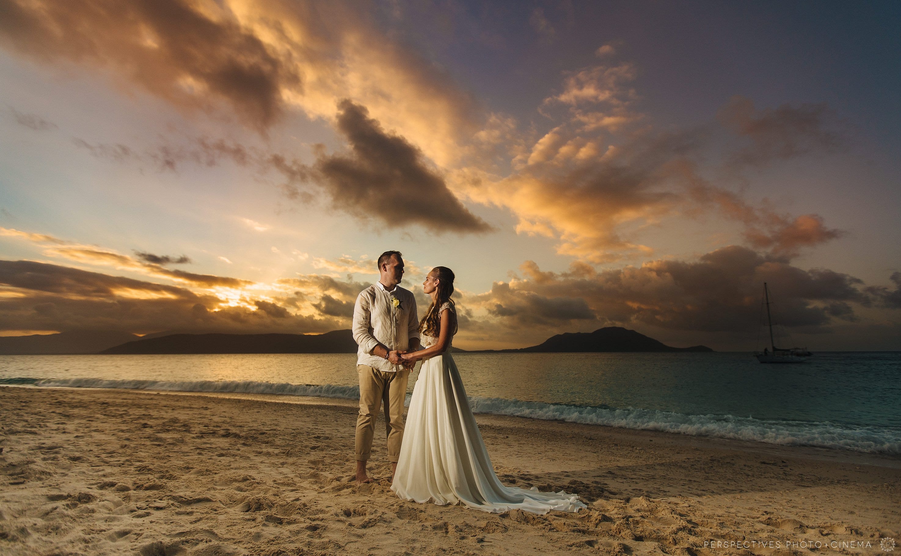 Fitzroy Island sunset wedding photos