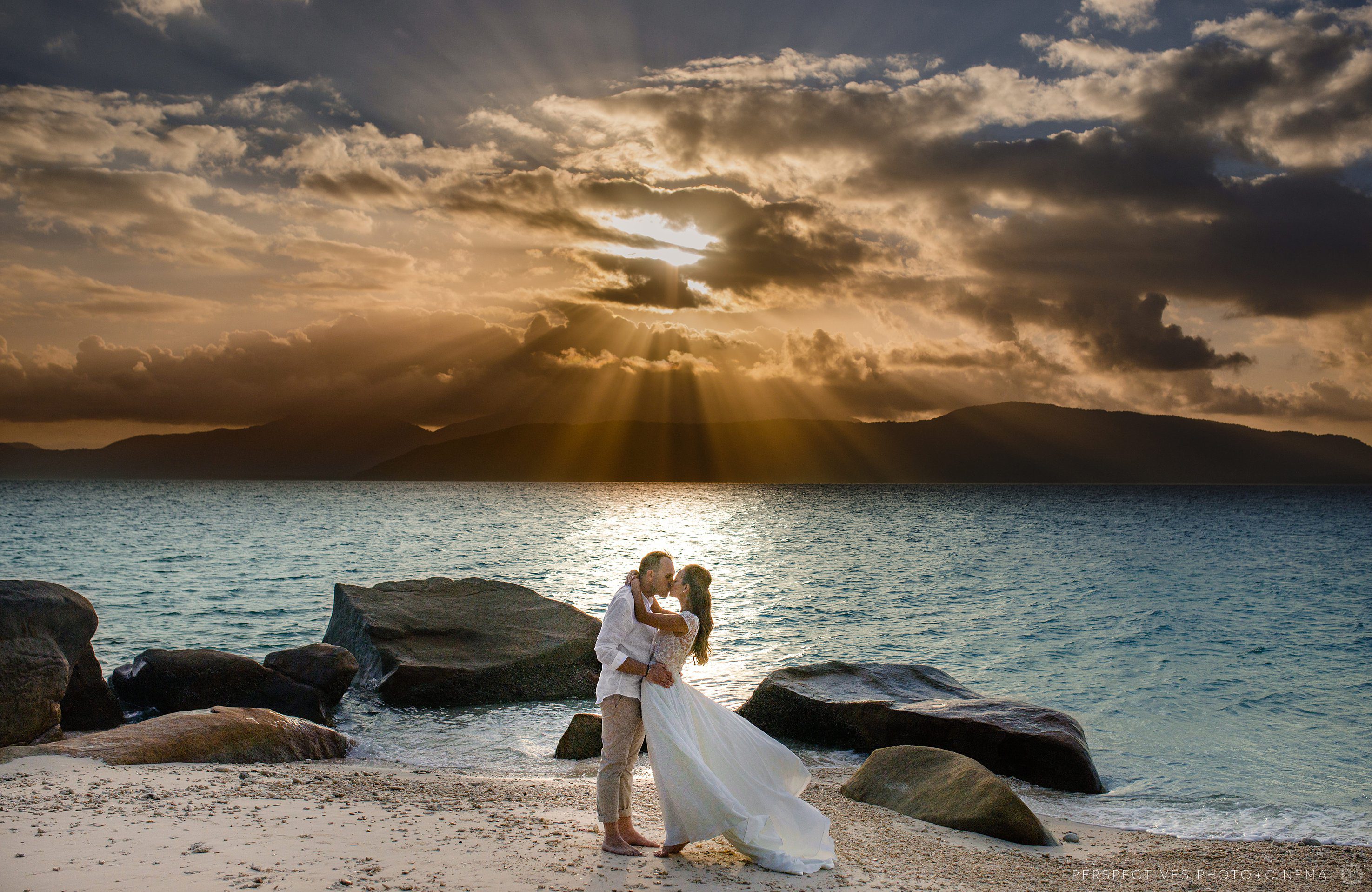 Fitzroy Island sunset wedding photos
