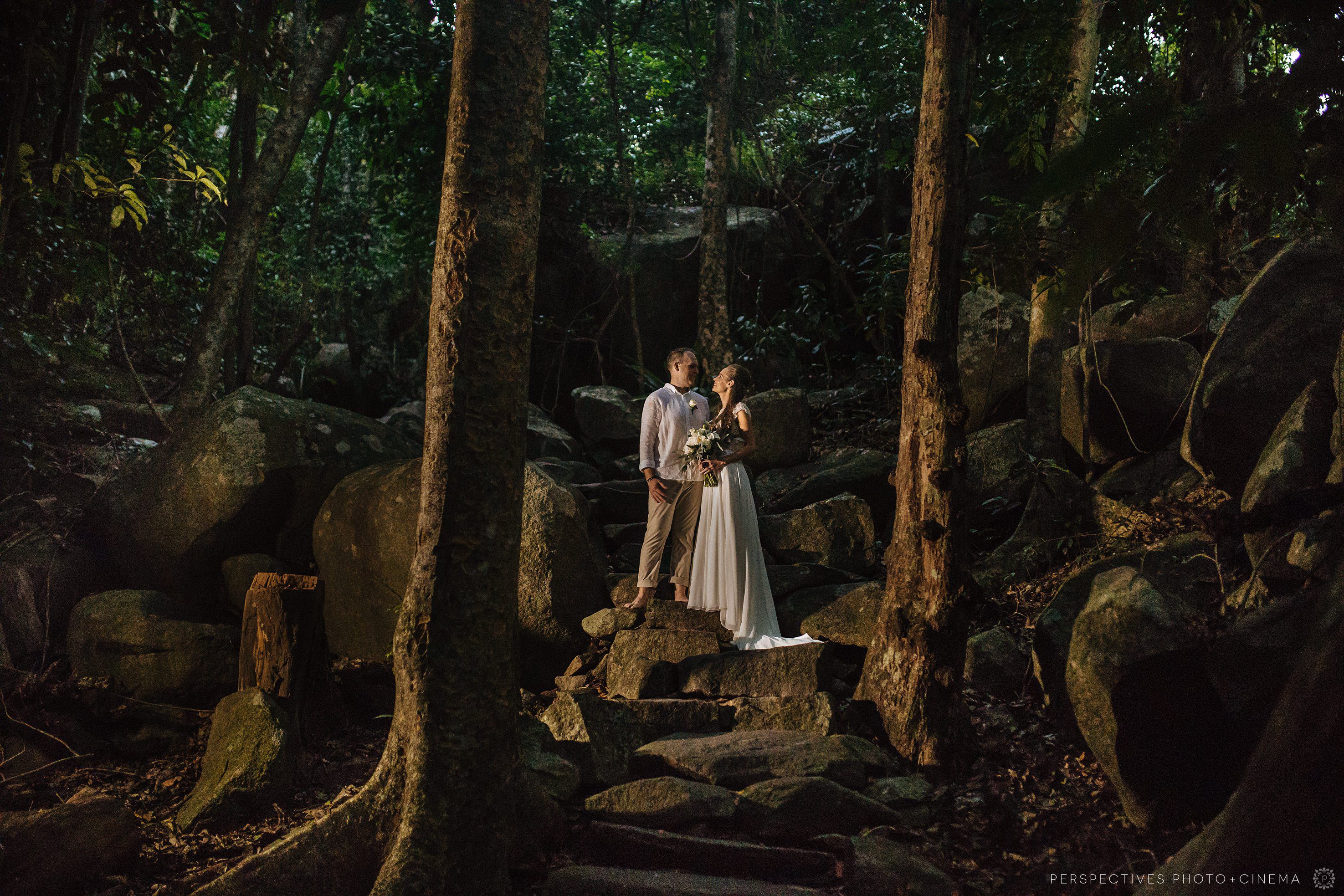 Fitzroy Island sunset wedding photos