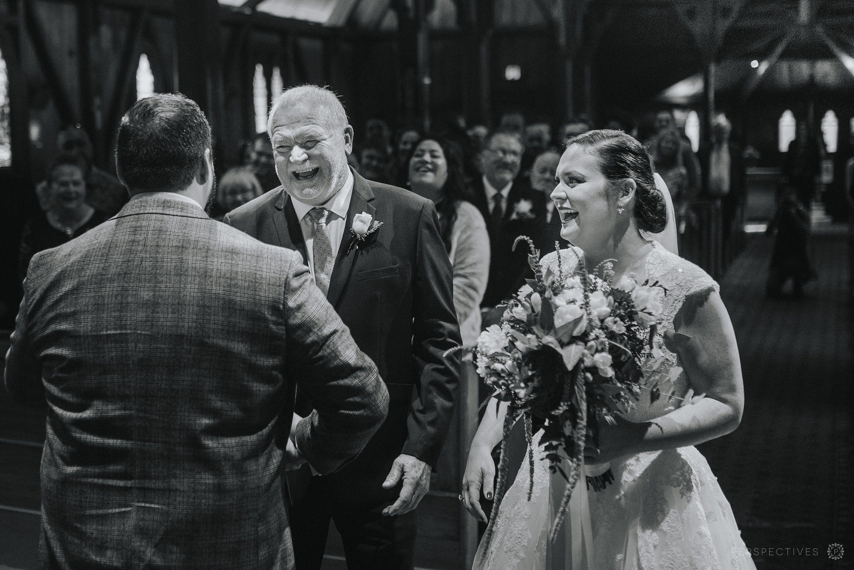 Groom and bride's father