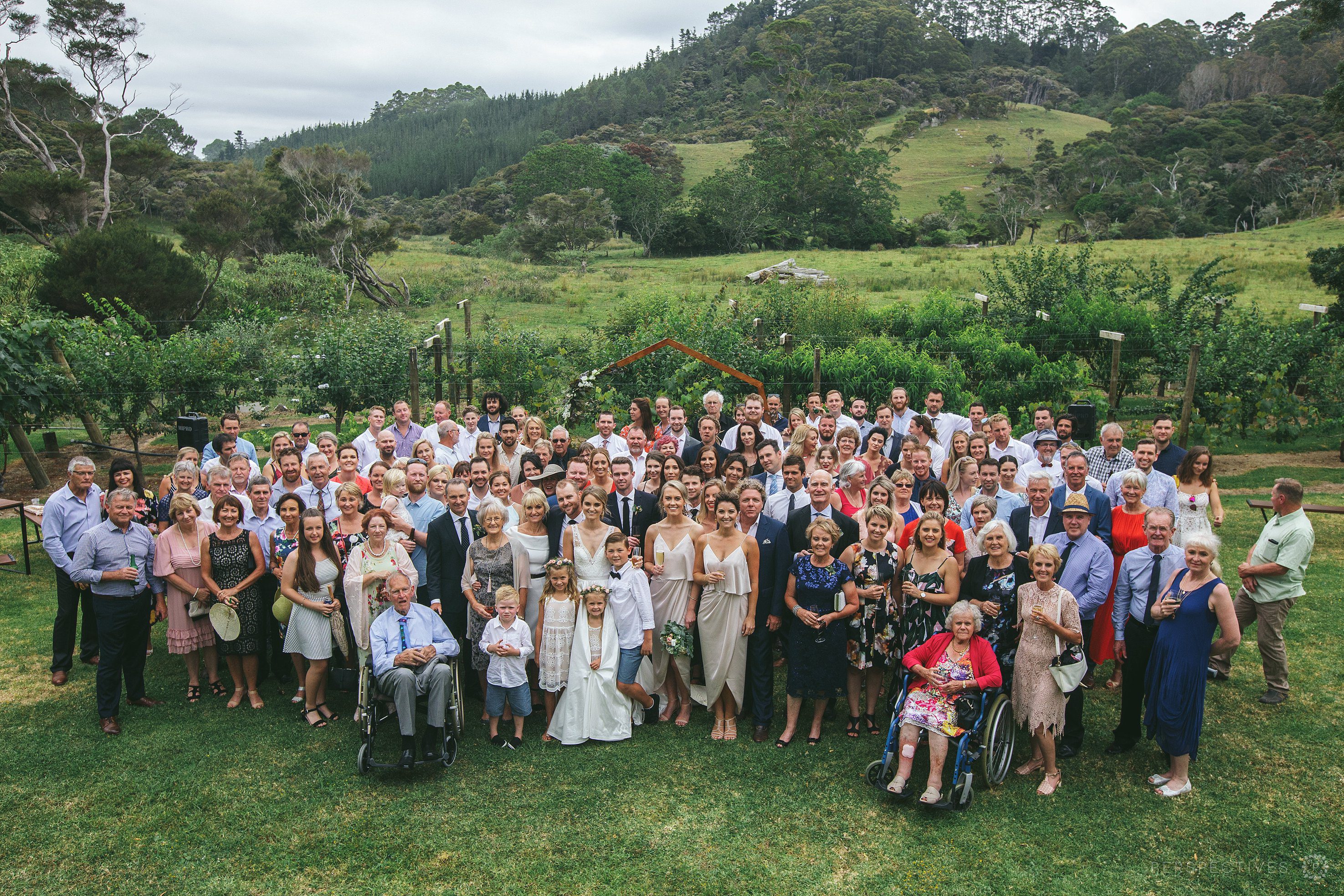 Group photo at wedding