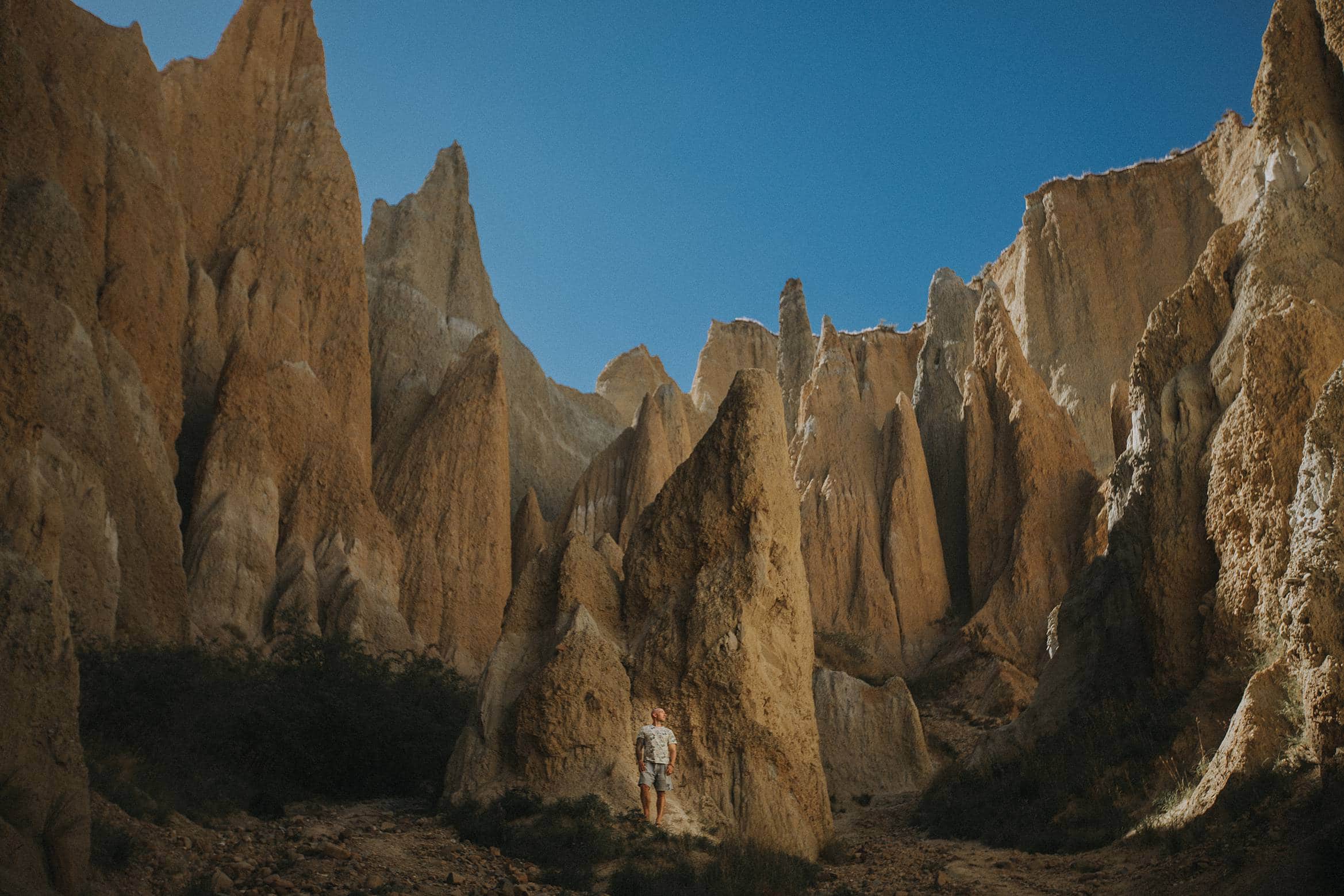 Clay cliffs Omarama portrait