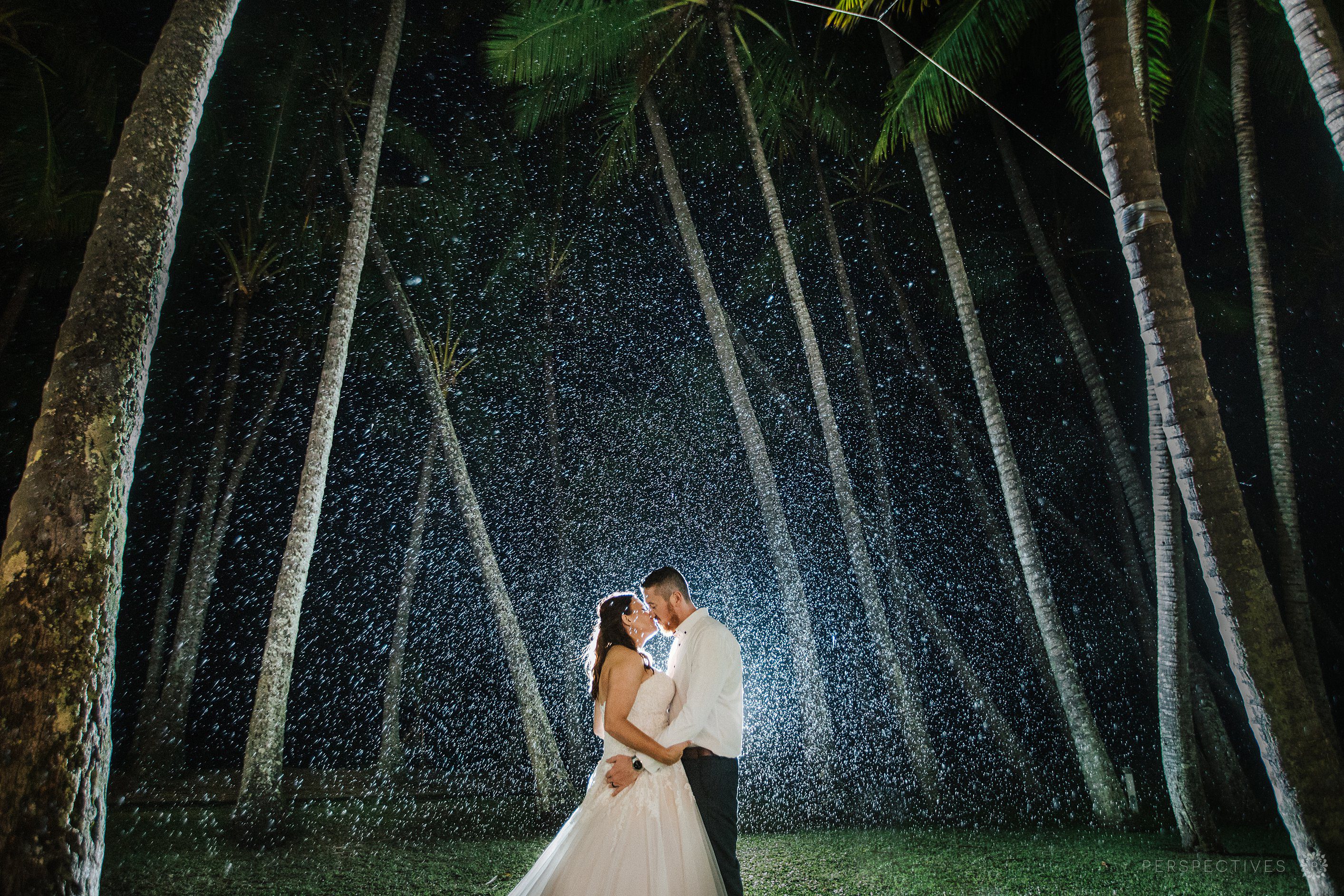 Rainy day wedding Palm Cove Queensland