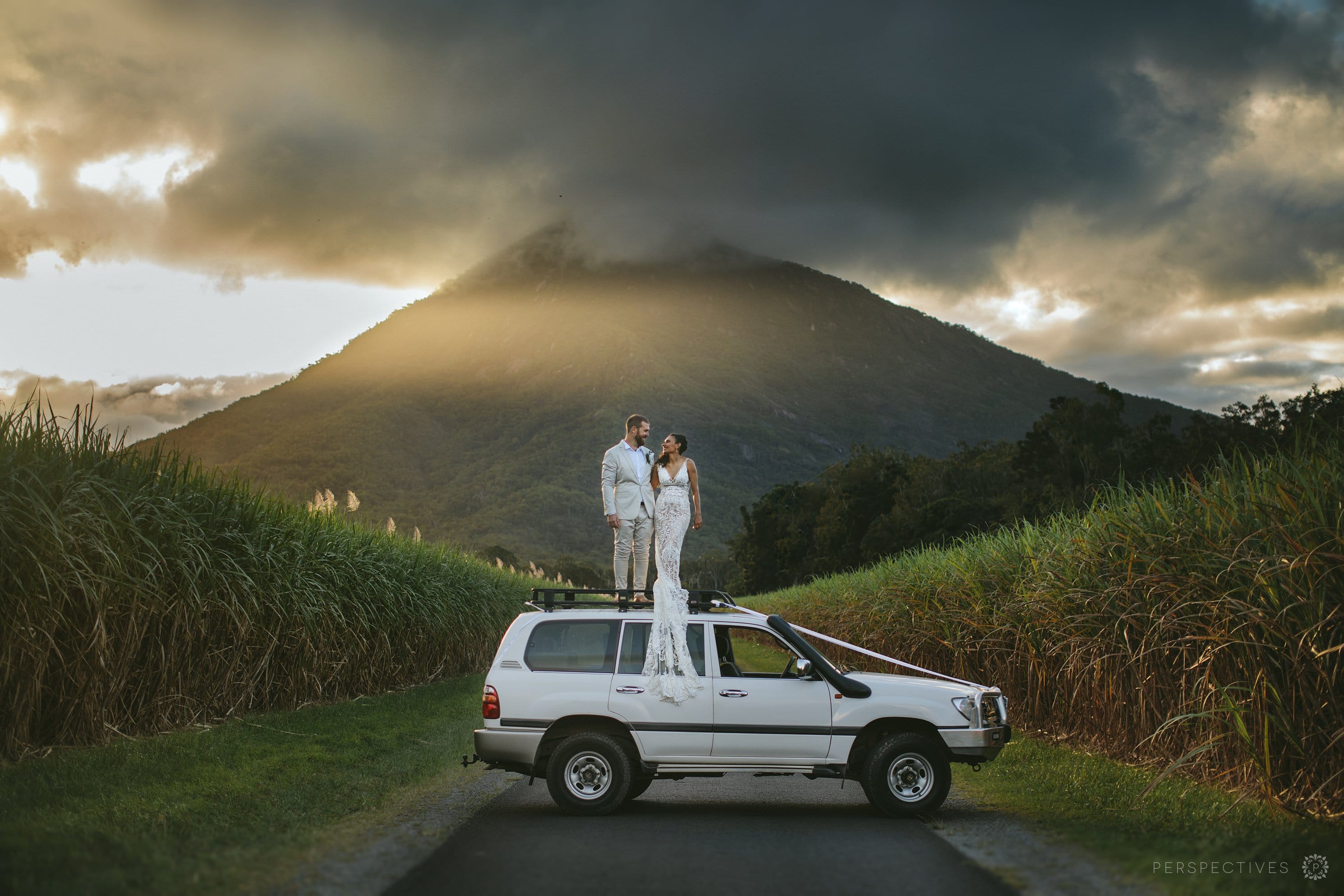 Cairns cane field wedding photos