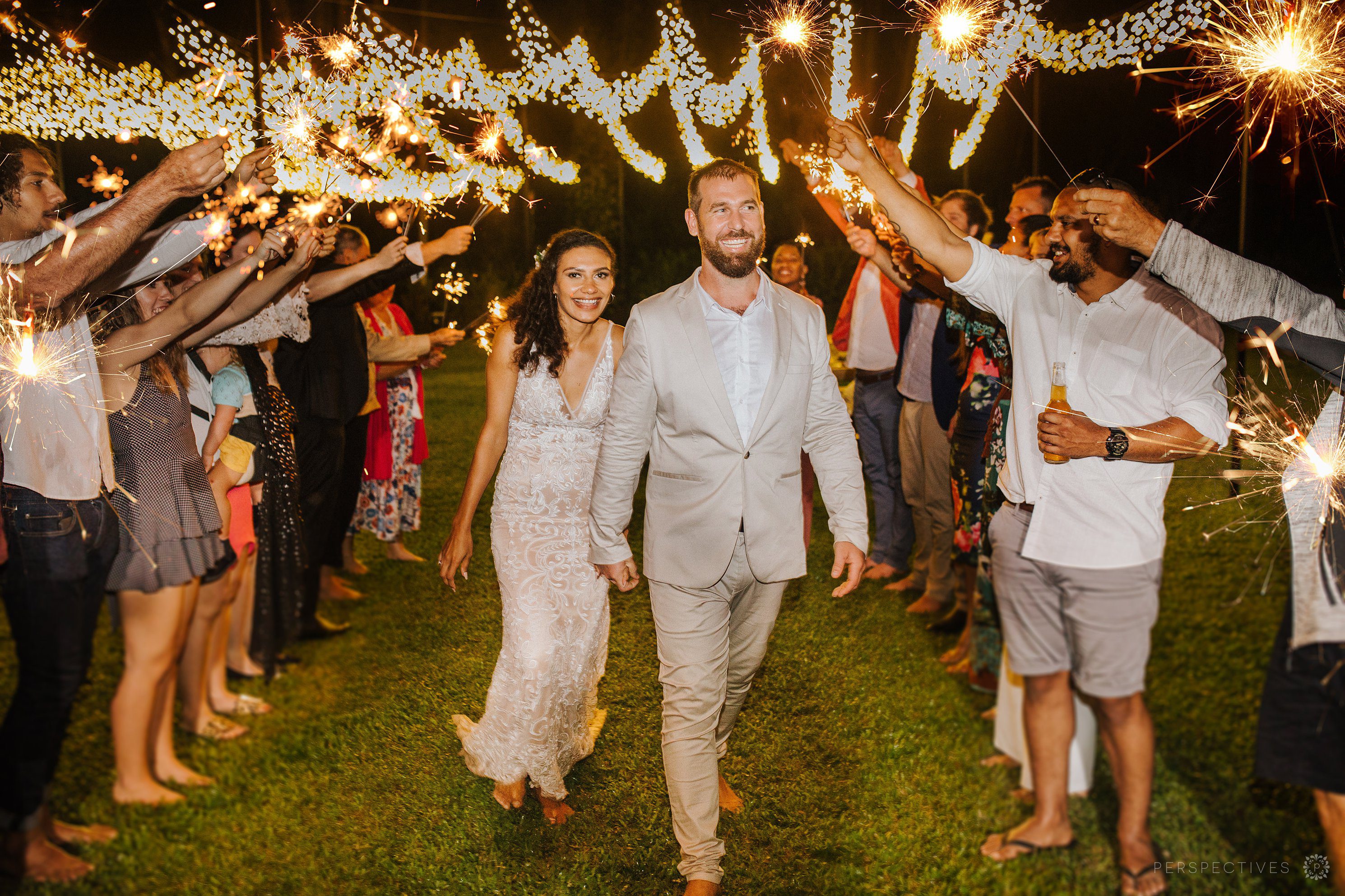 Sparkler exit Cairns wedding photography