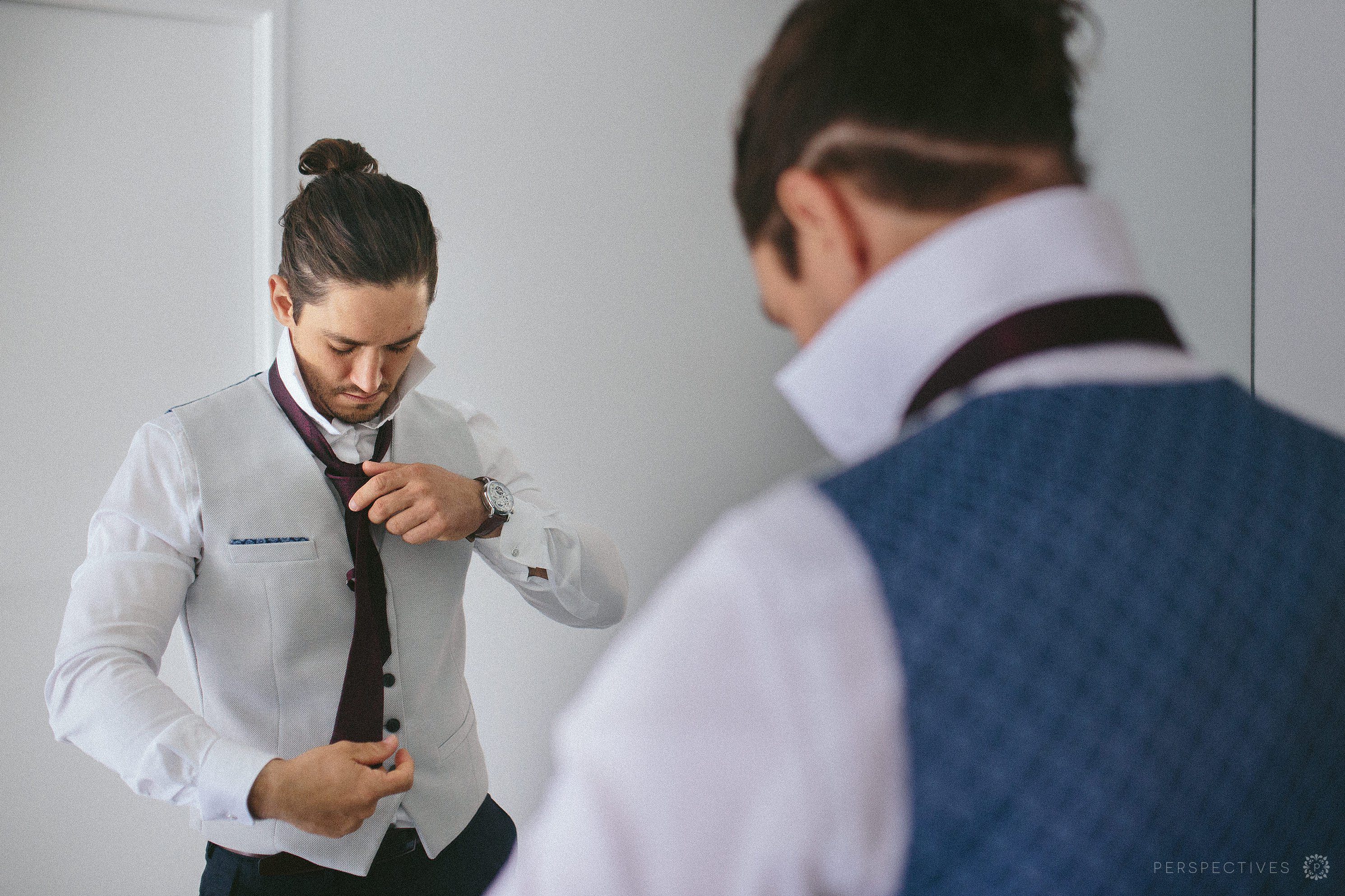 Groom preparations Sunshine Coast wedding photographer