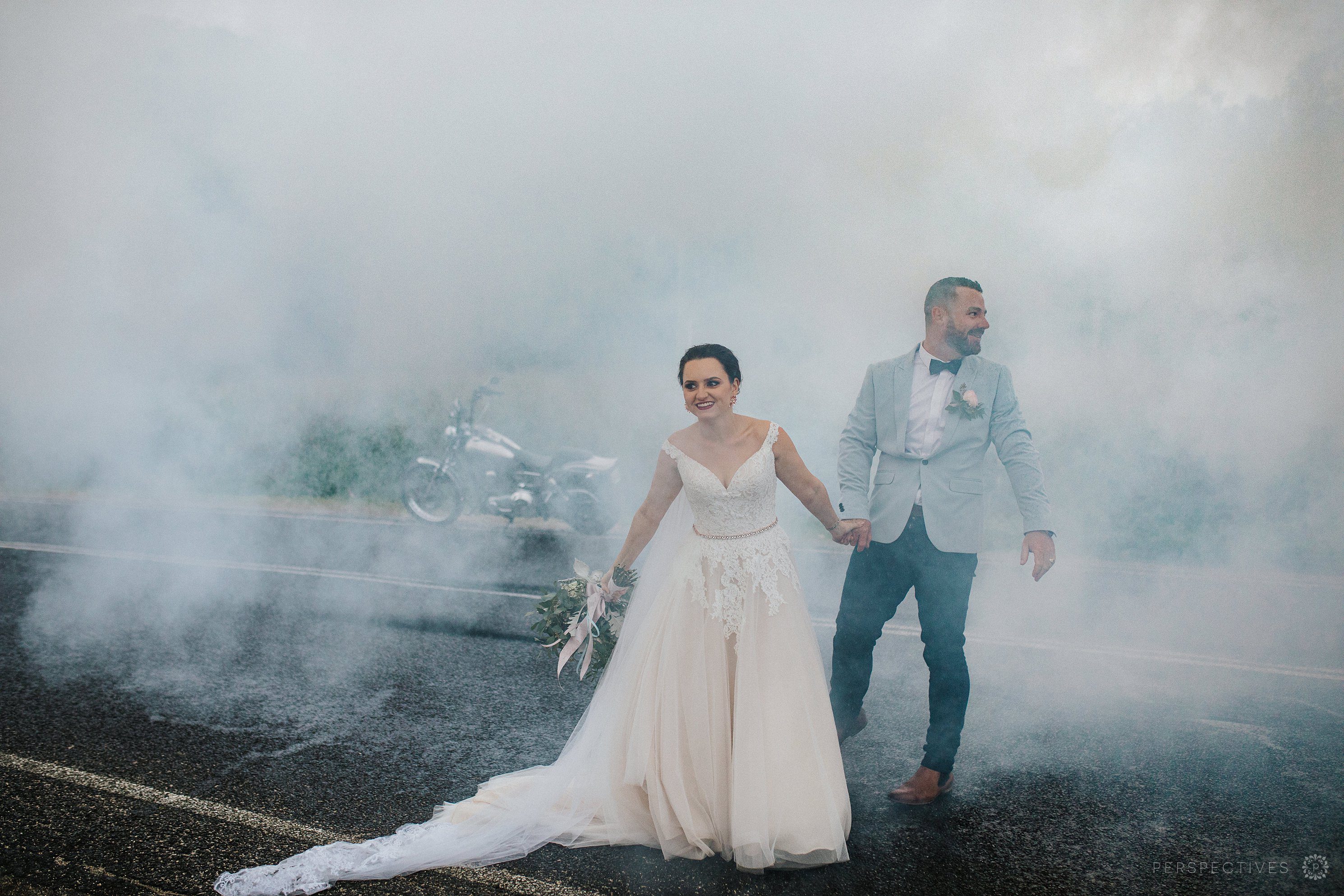 Wedding cars burnout photos Cairns