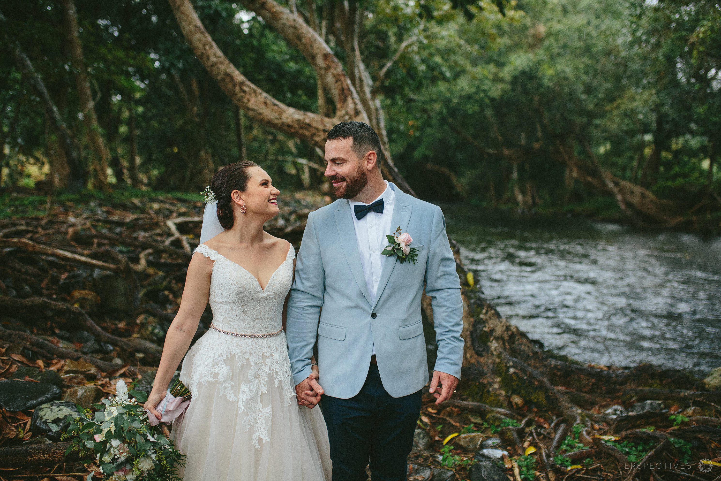 Rainy wedding day photos Cairns