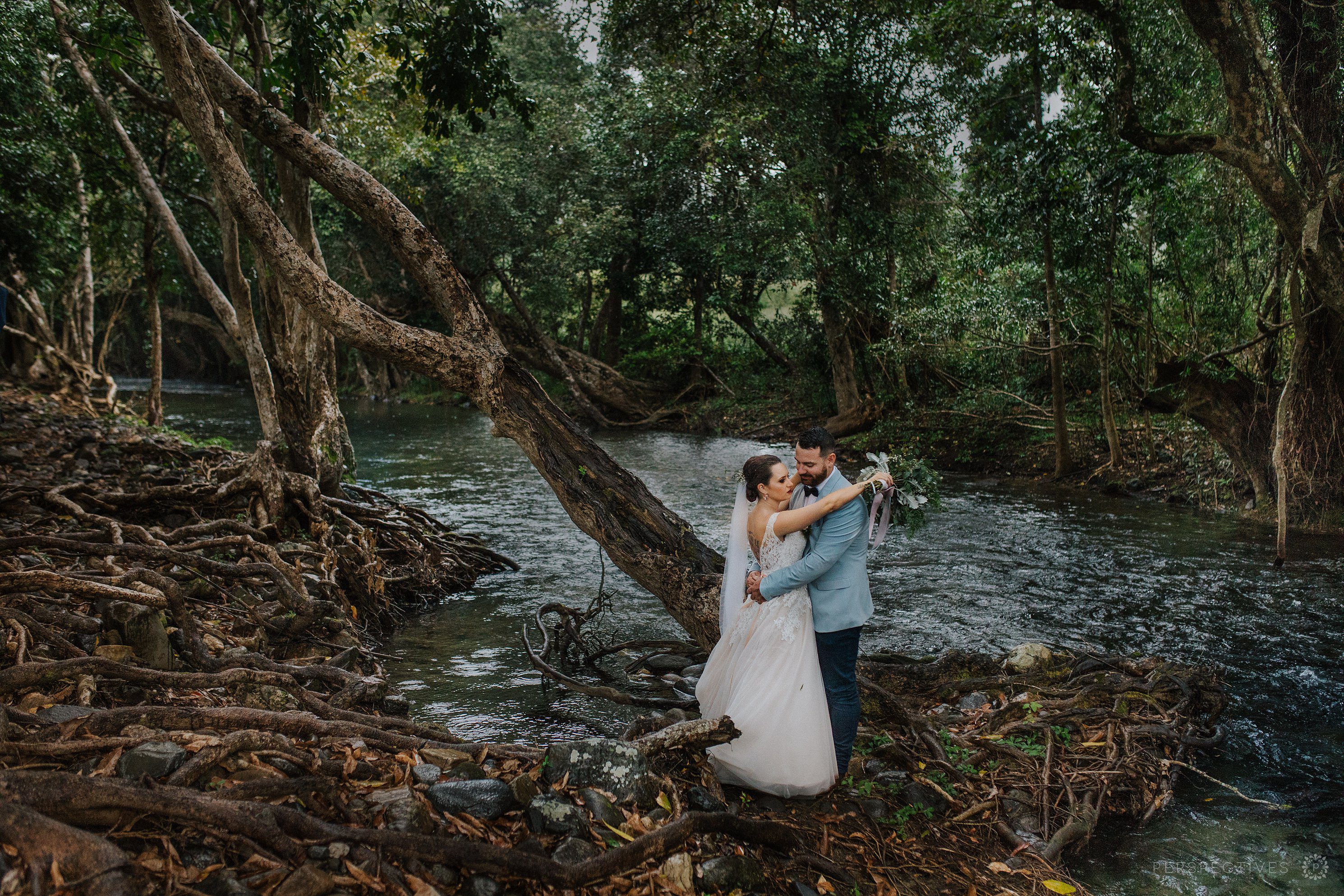 Rainy wedding day photos Cairns