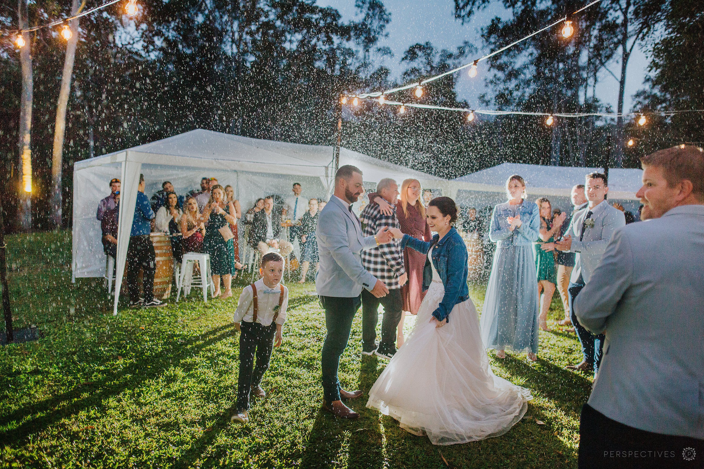Rainy wedding day photos Cairns