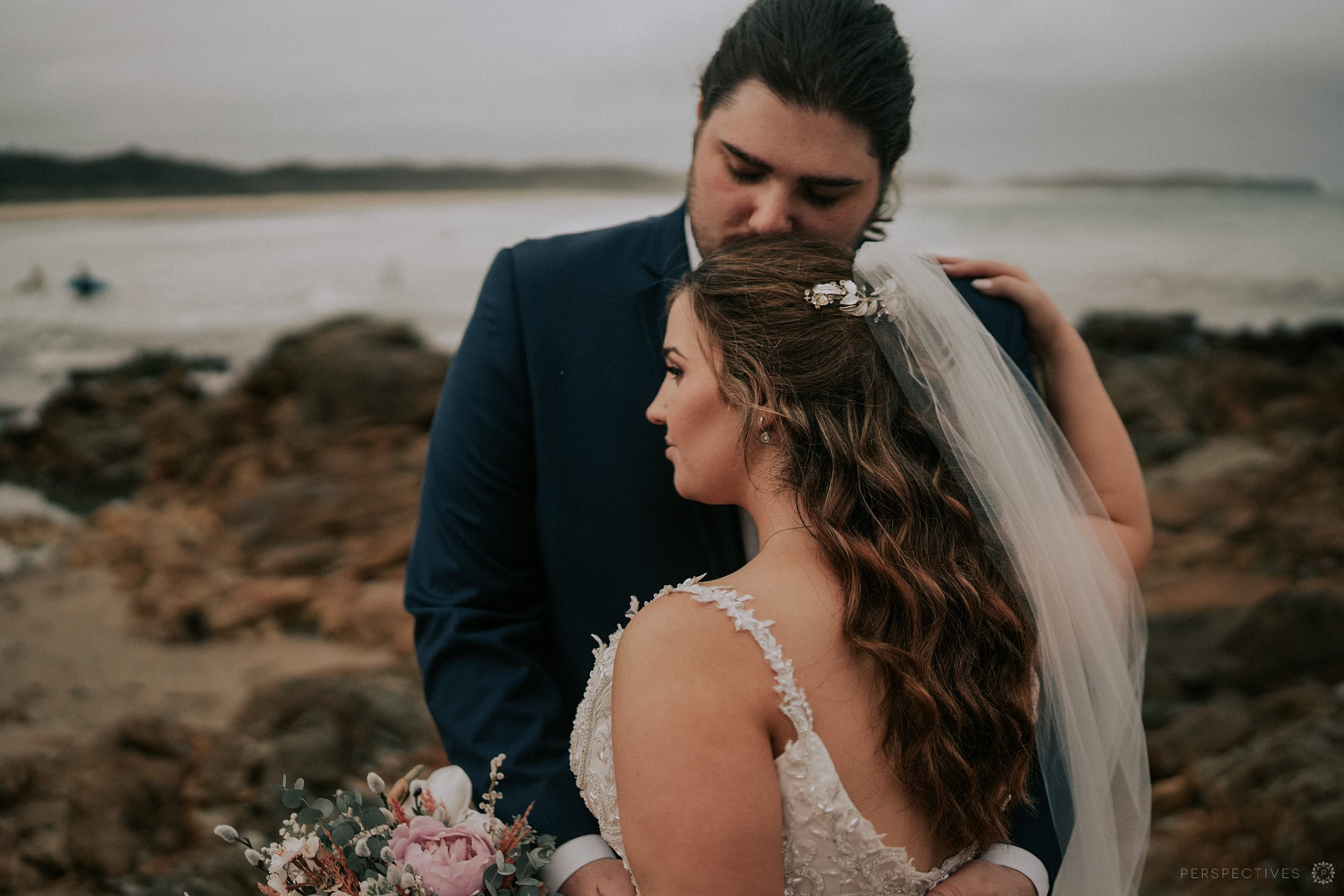 Emerald beach wedding photography locations rocks