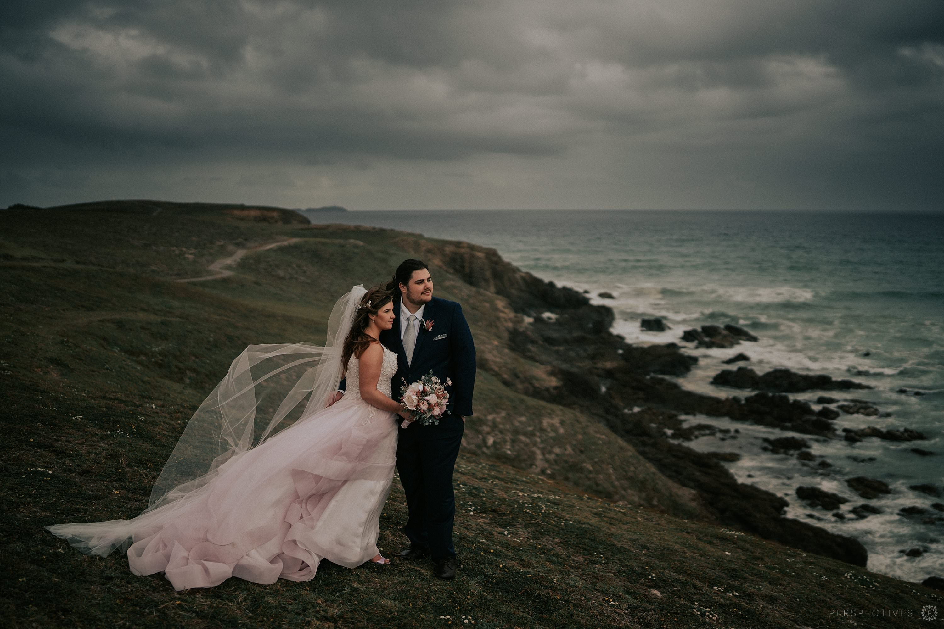 Emerald beach headland wedding photography NSW