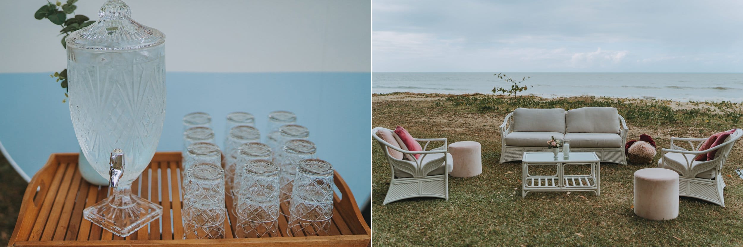 Ellis Beach Yacht club wedding DIY setup