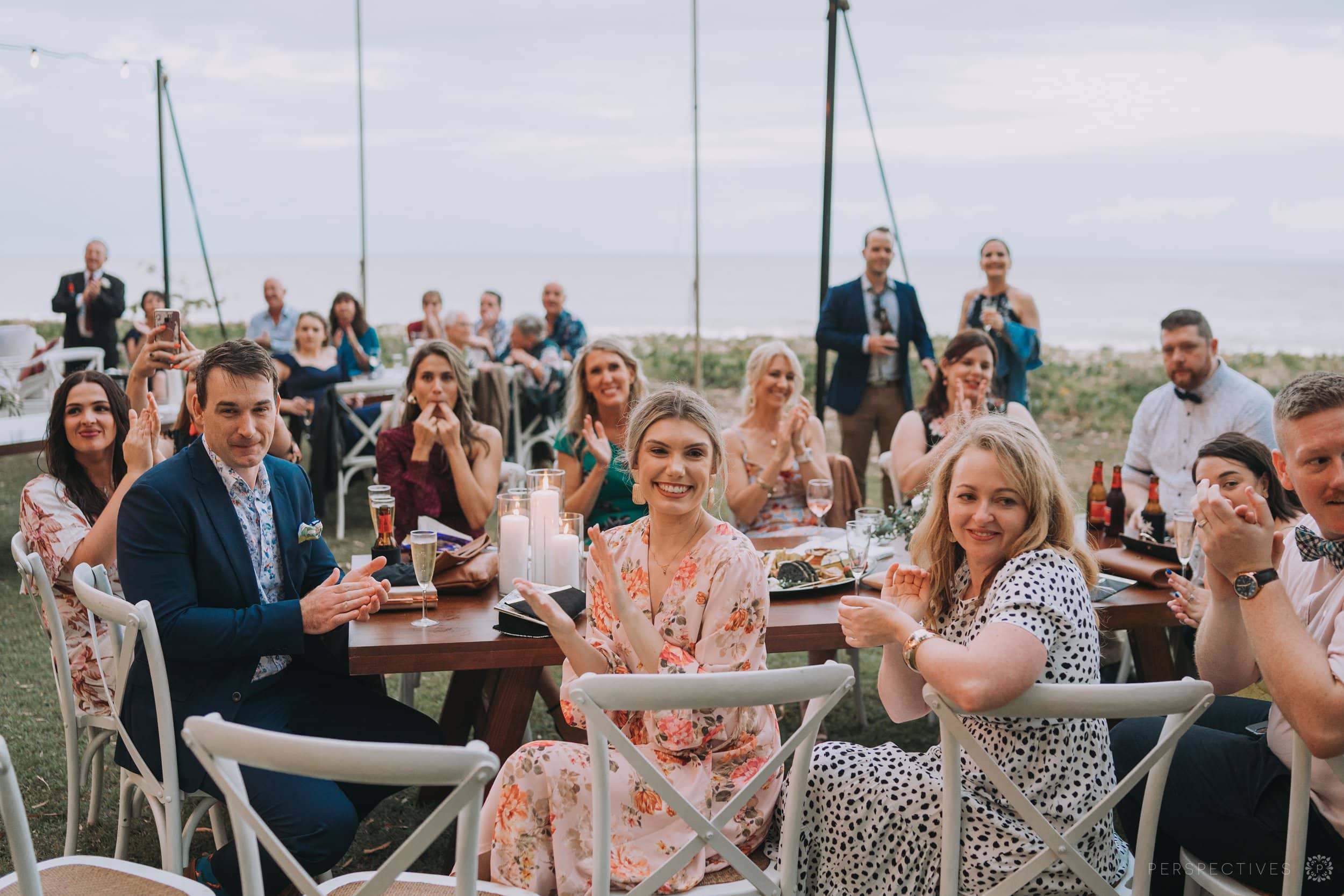 Ellis Beach Yacht Club wedding reception setup
