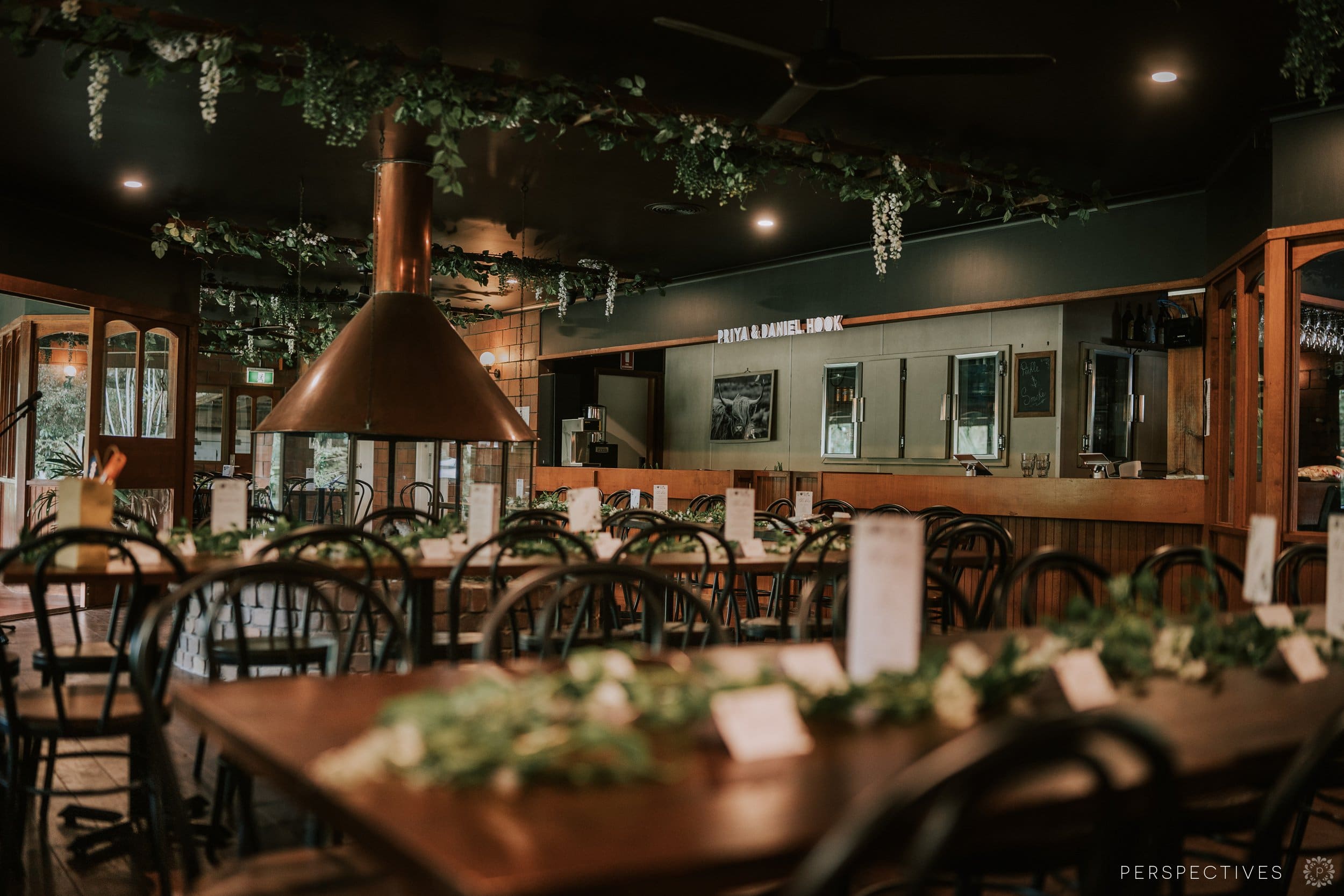 Malanda Lodge wedding reception setup