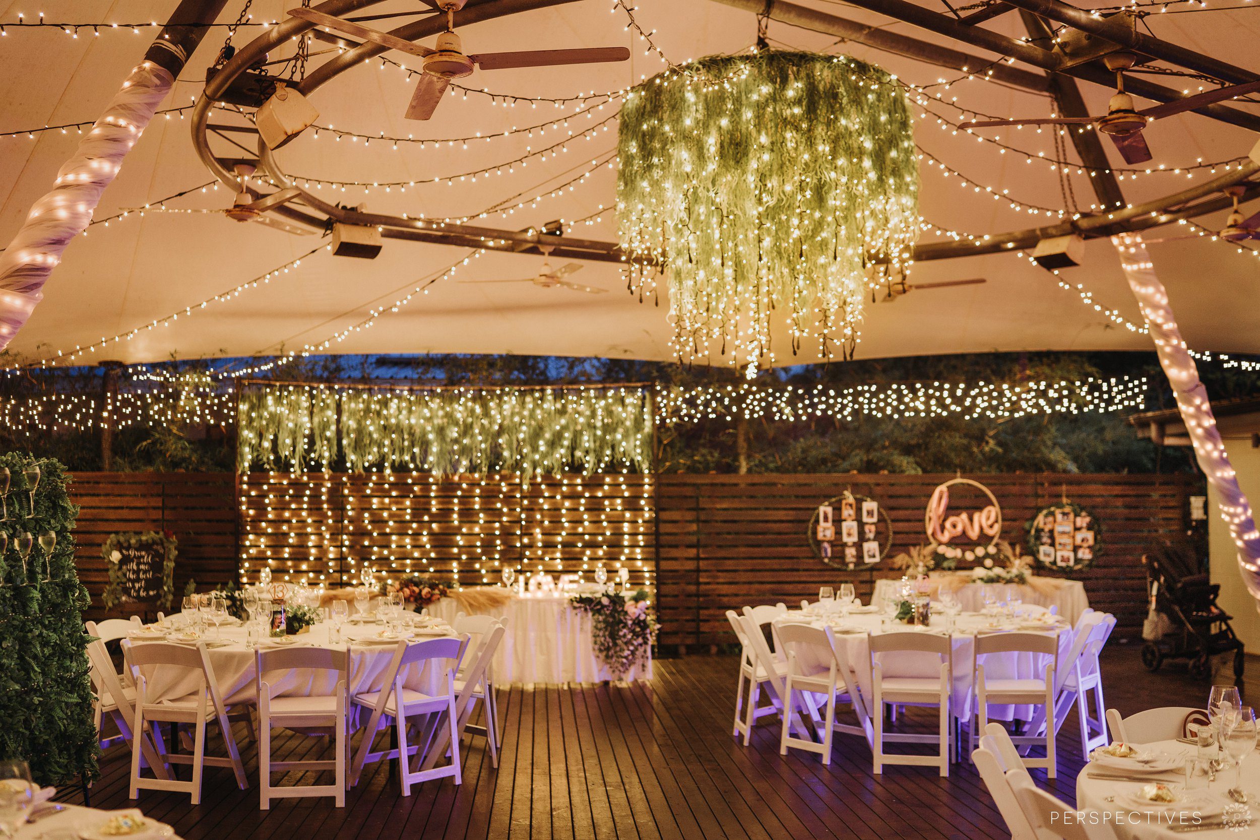 Mission Beach Castaways wedding reception setup