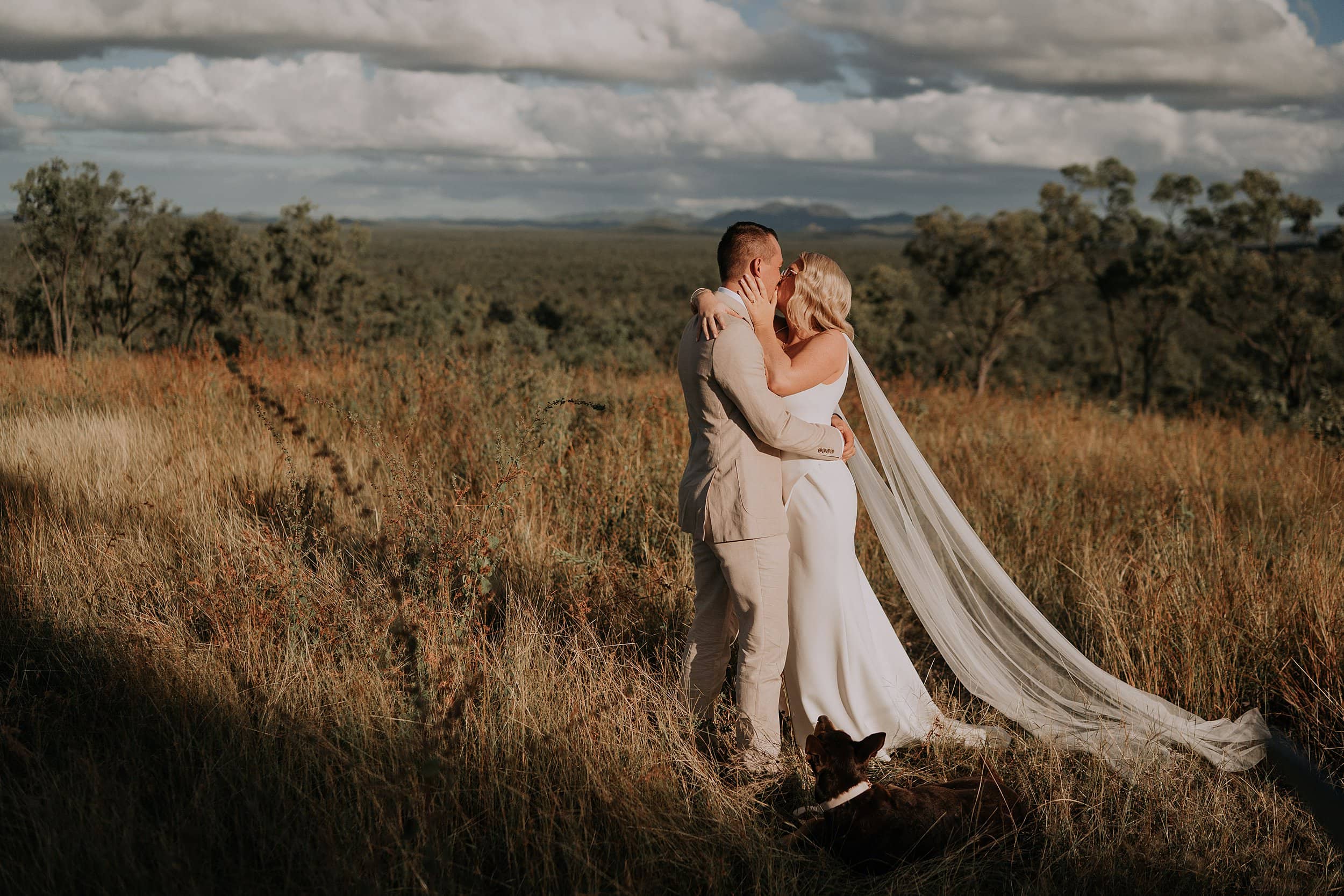 First kiss elopement wedding