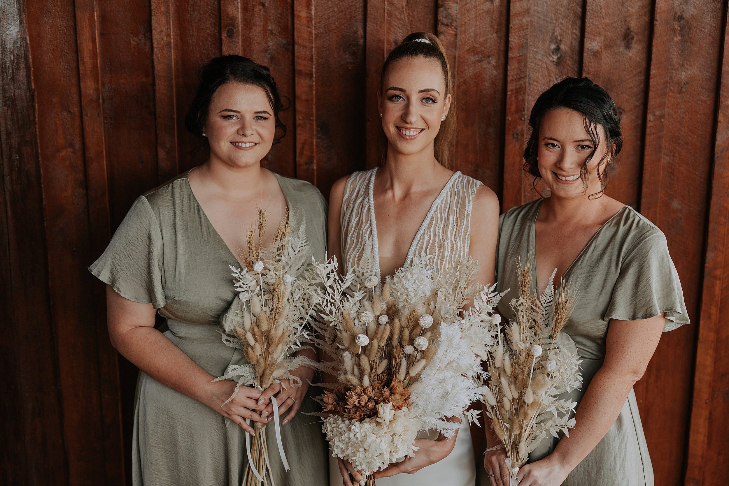 Bride with bridesmaids portrait