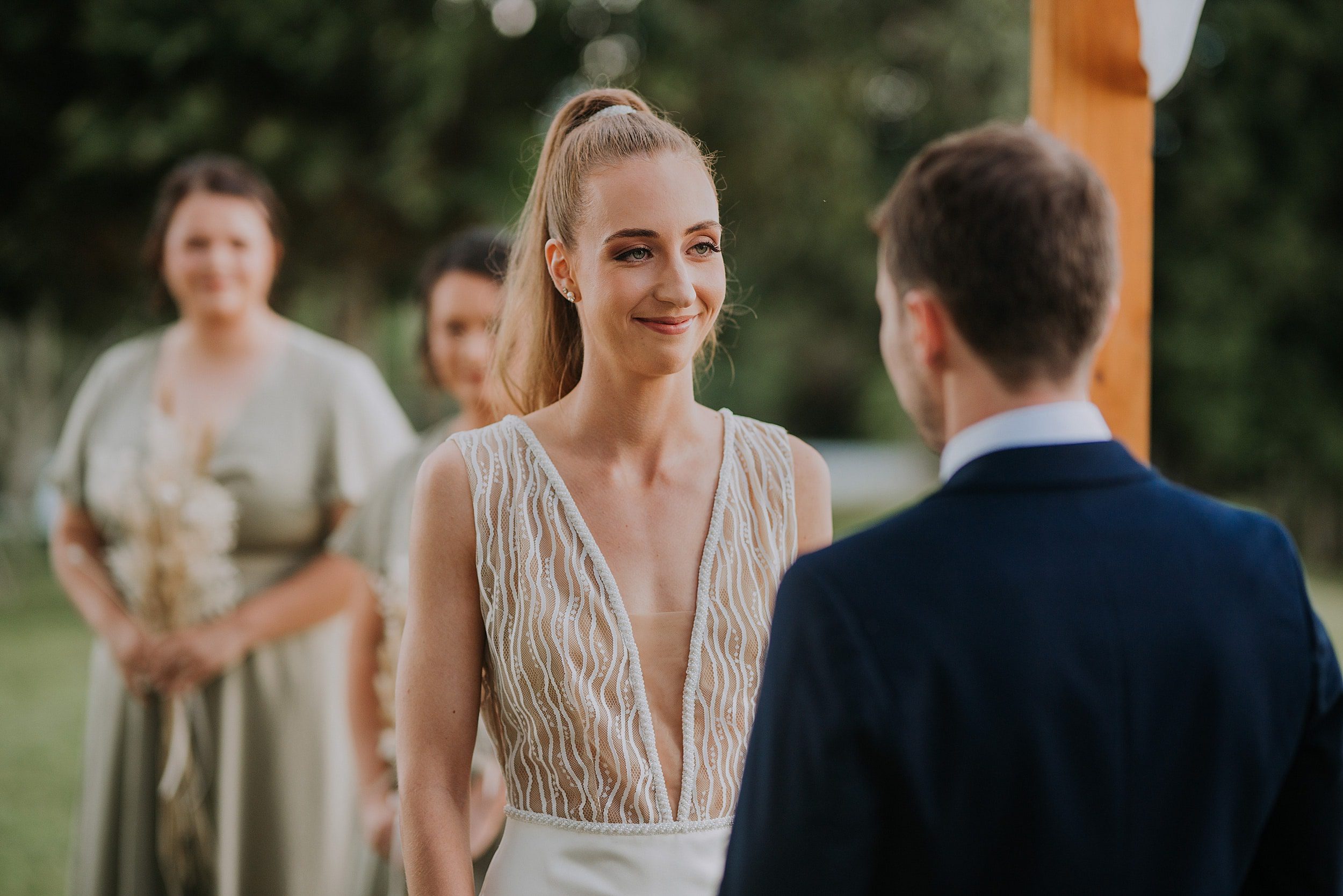 wedding ceremony at Mount Quincan - bride