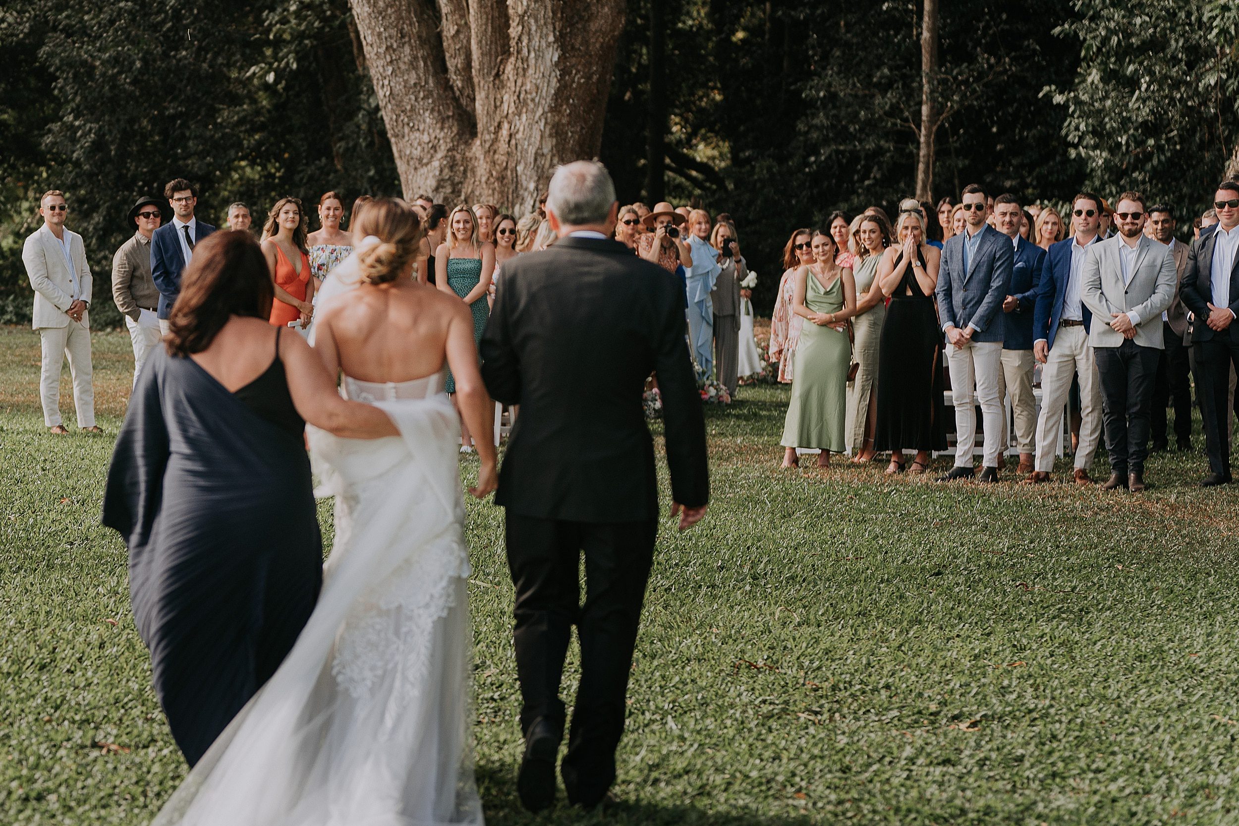 Bride's perspective walking into ceremony