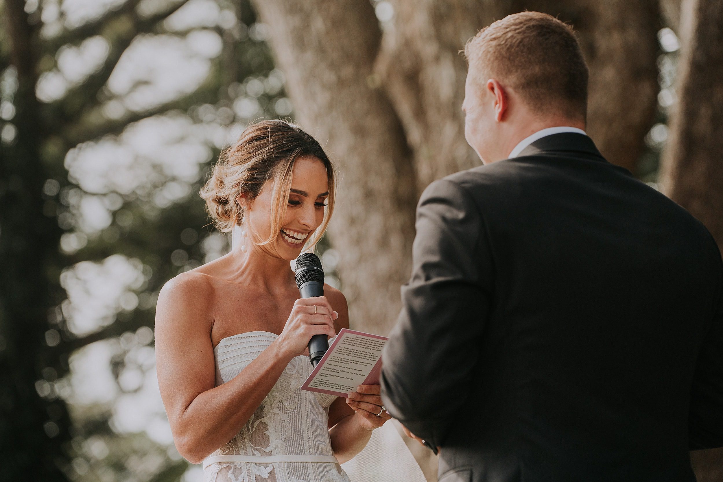 Bride's vows wedding photo