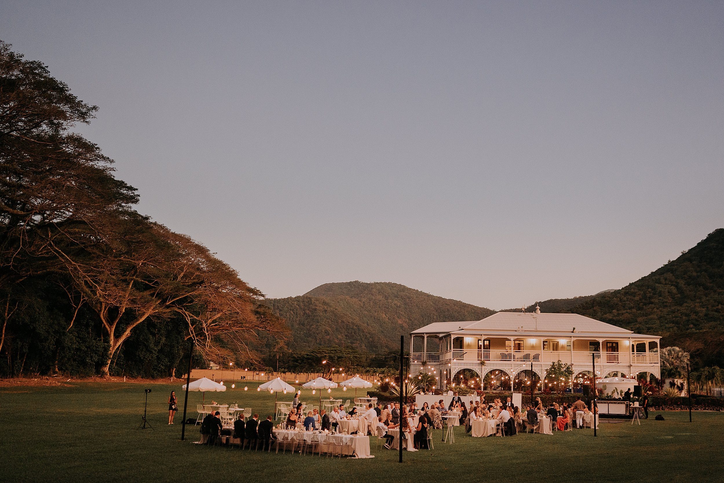 Lakeside Retreat Port Douglas wedding reception setup