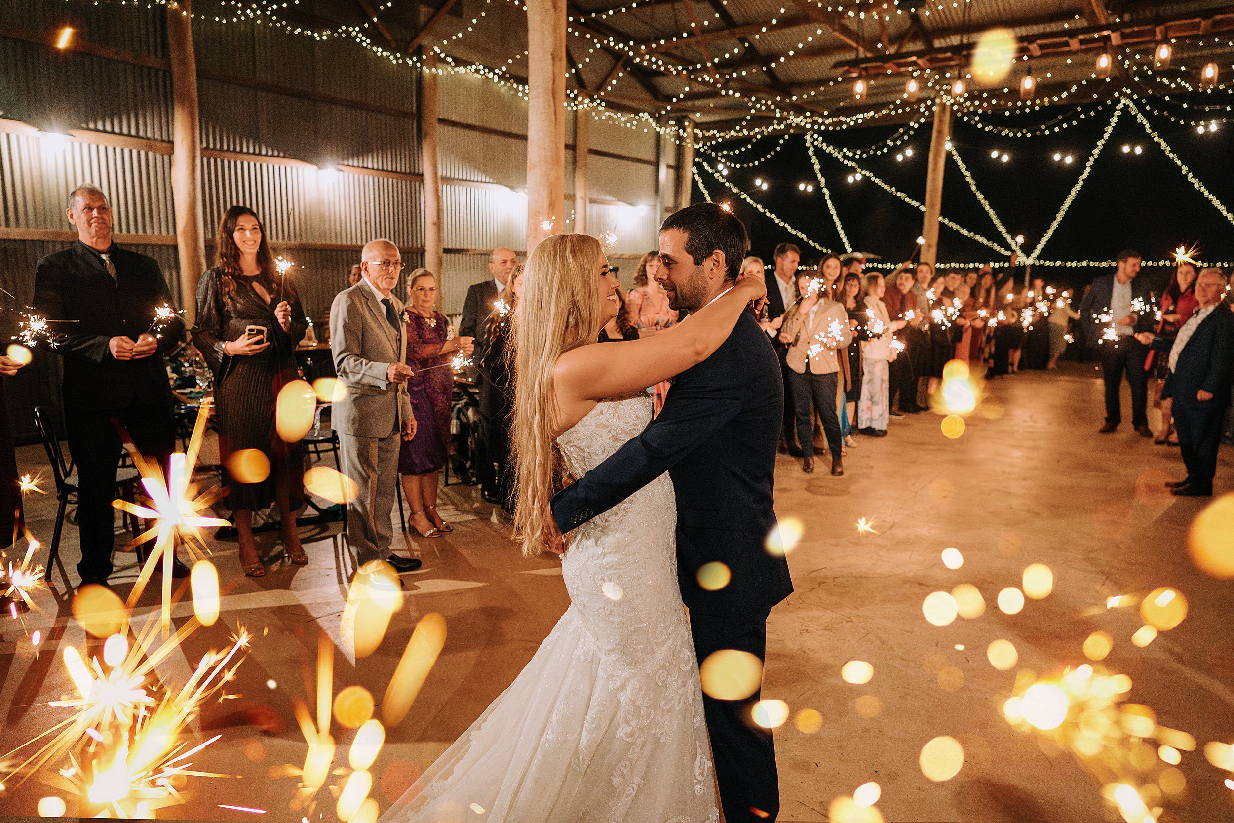 Kaban Heights by the Pines first dance with sparklers