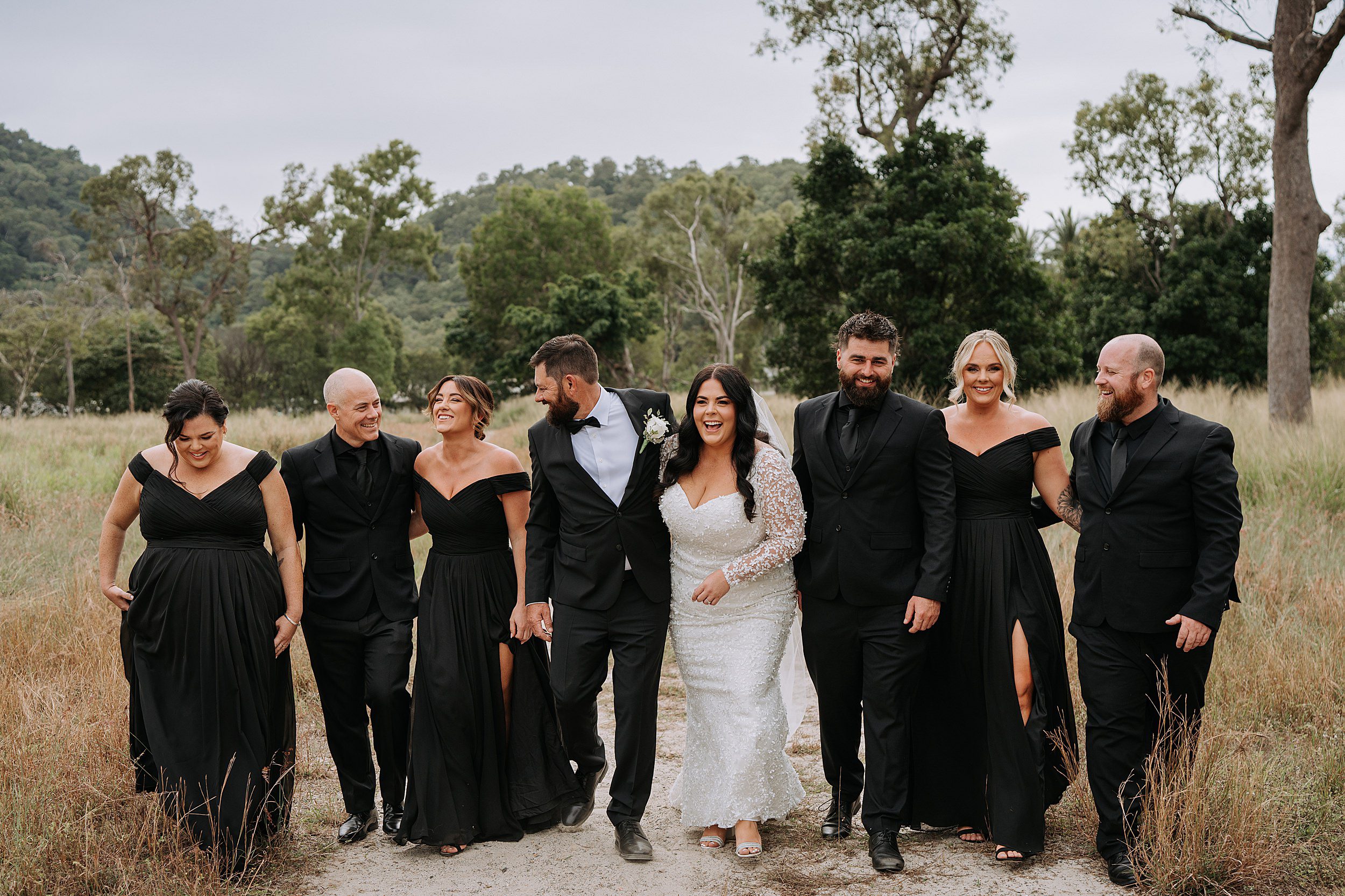 Rustic field wedding photo location Cairns