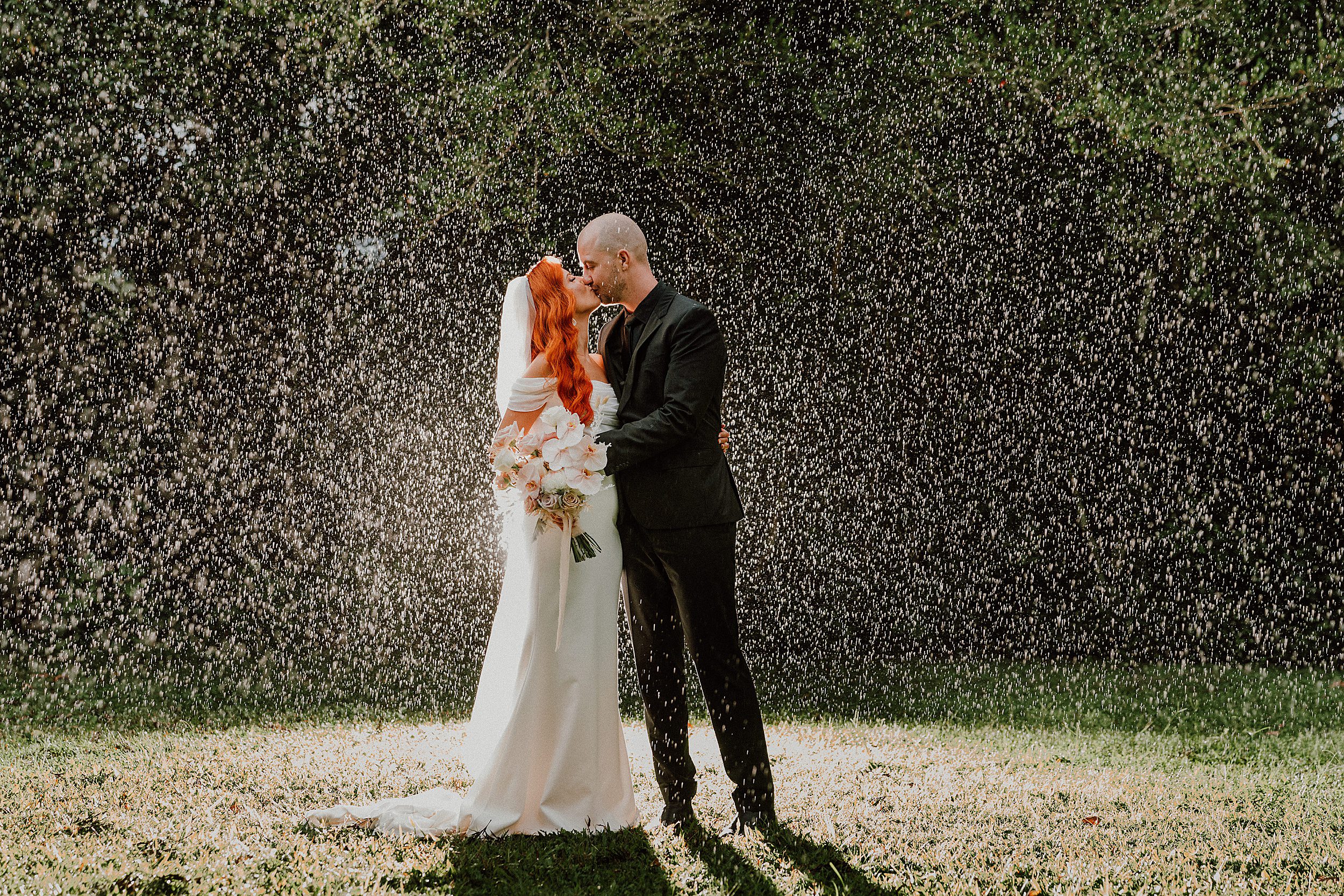 Malanda Lodge rain wedding photos