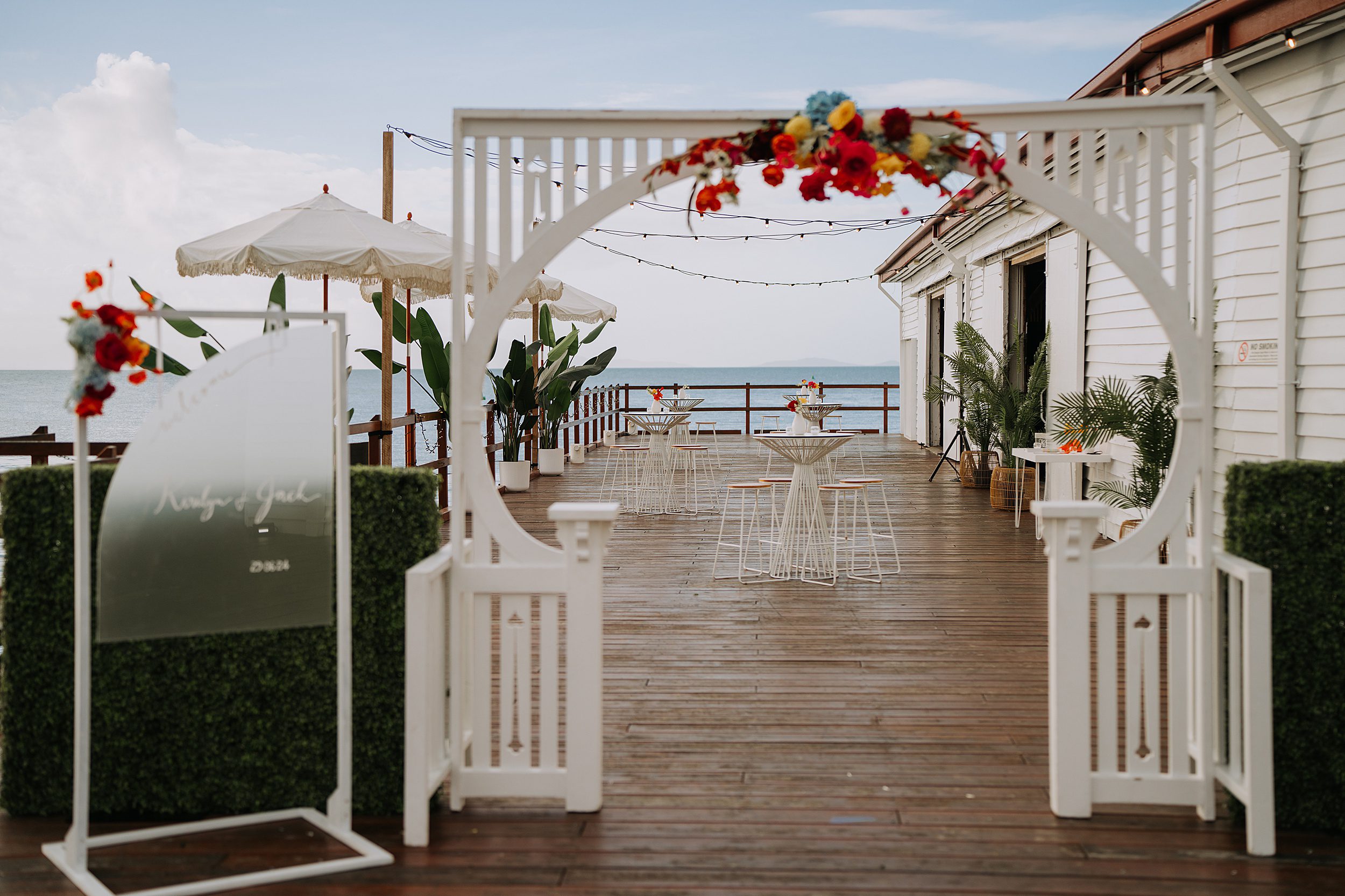 Sugar Wharf Port Douglas wedding reception setup