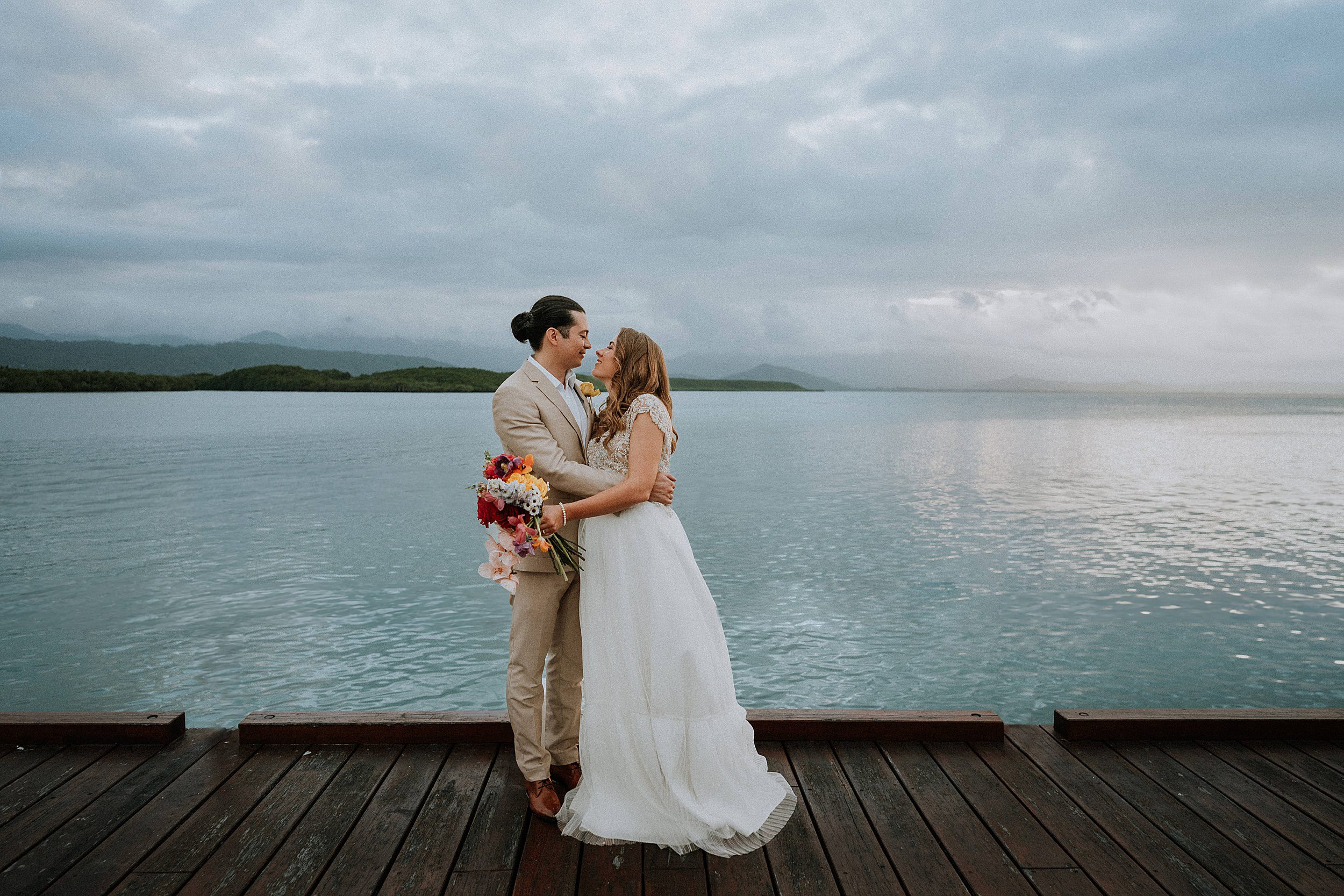Sugar Wharf evening bridal photos